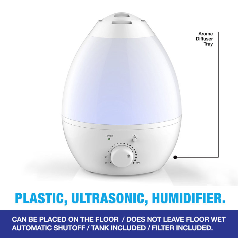Bell + Howell 1 Gallons Ultrasonic Tabletop Humidifier for 600 Cubic Feet & Reviews Wayfair